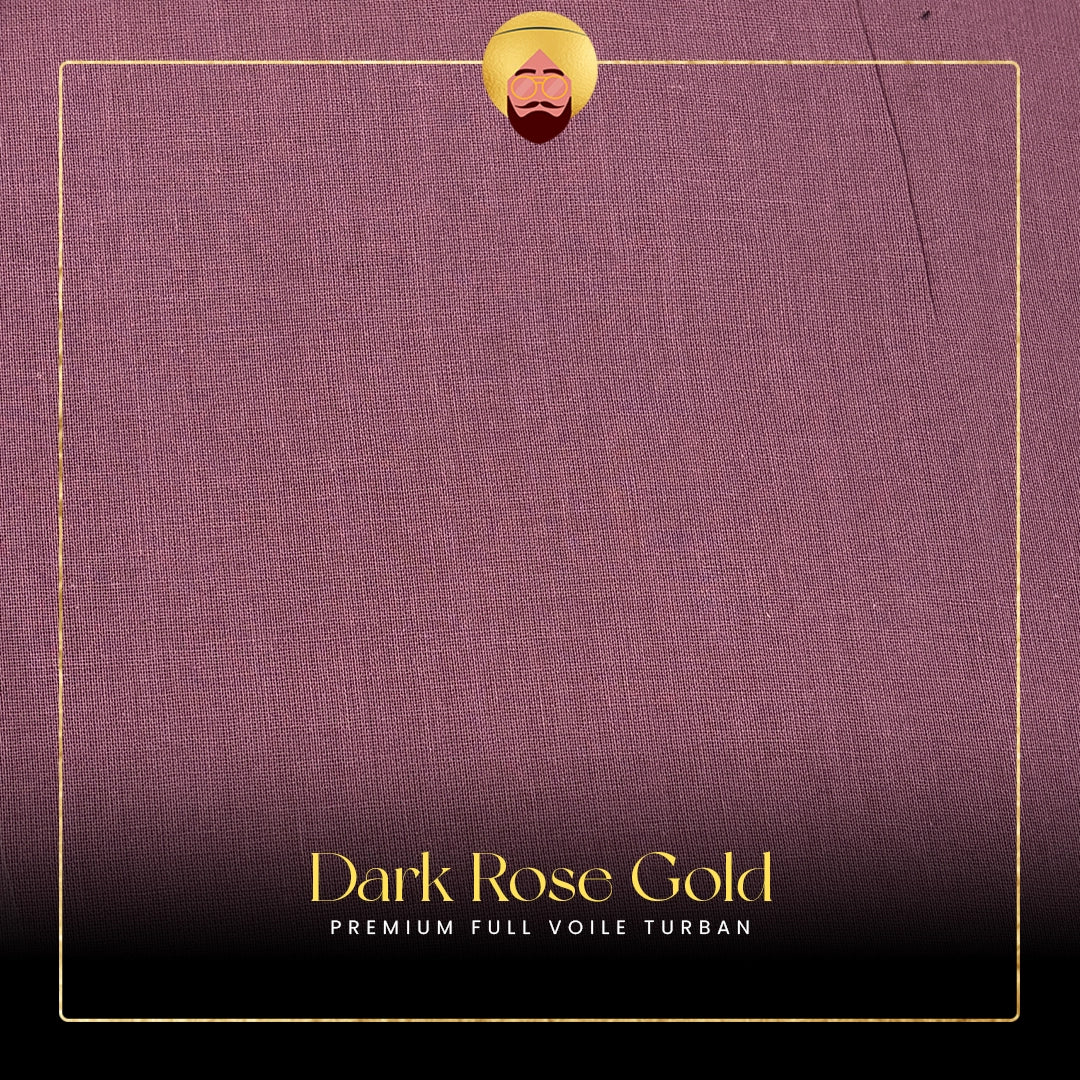 Dark Rose Gold | Premium Full Voile Turban