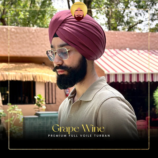 Grape Wine | Premium Full Voile Turban