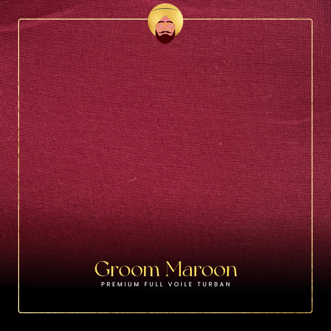 Groom Maroon | Premium Full Voile Turban