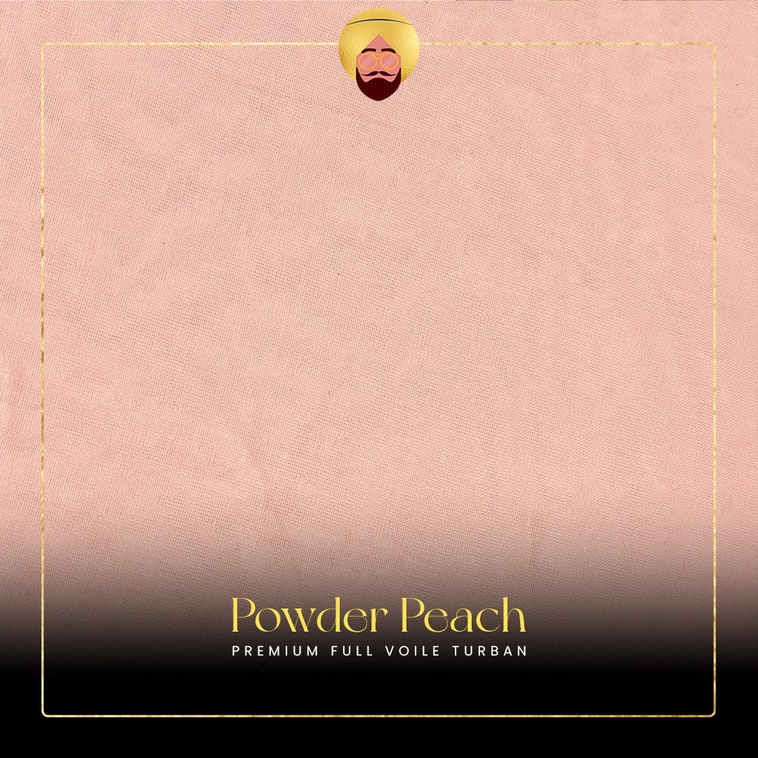 Powder Peach | Premium Full Voile Turban
