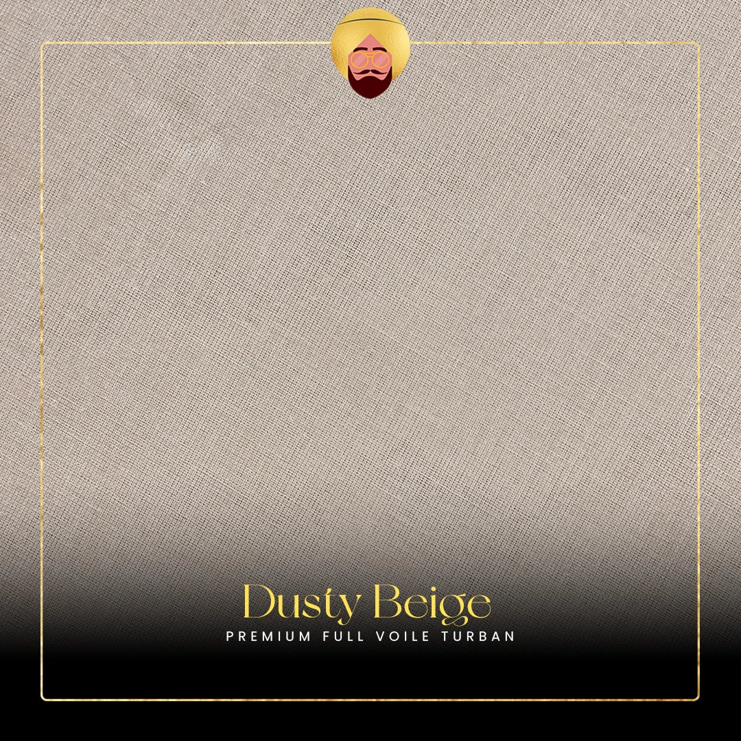 Dusty Beige | Premium Full Voile Turban