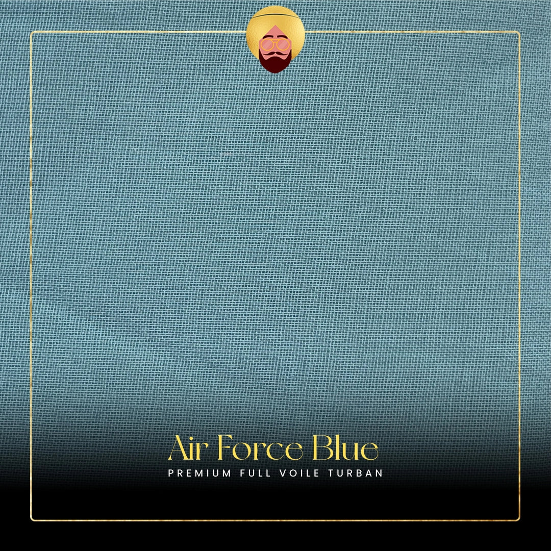 Air Force Blue | Premium Full Voile Turban
