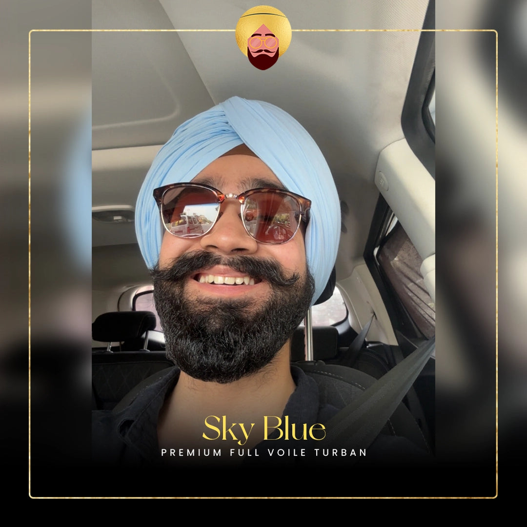 Sky Blue | Premium Full Voile Turban