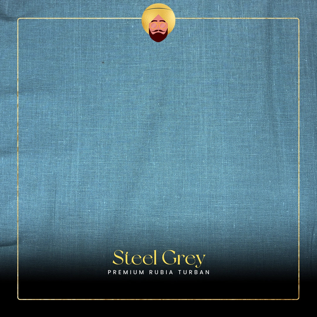 Steel Grey | Premium Rubia Turban