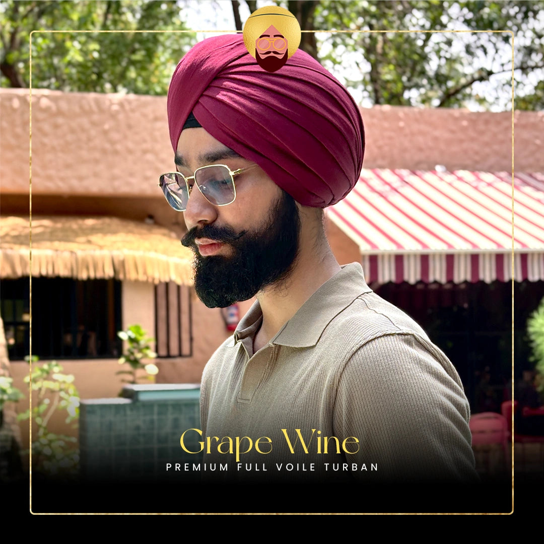 Grape Wine | Premium Full Voile Turban