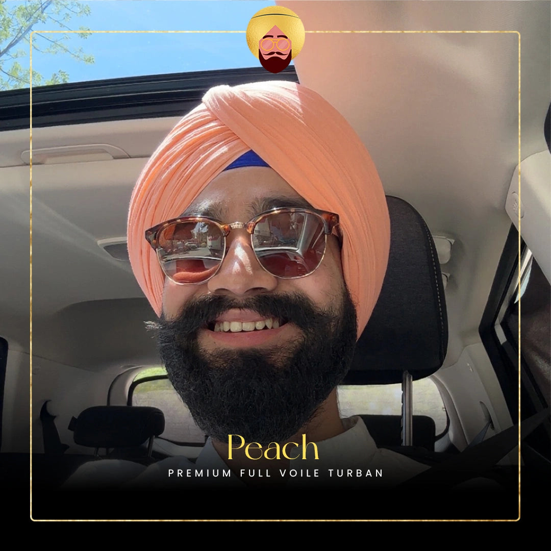 Peach | Premium Full Voile Turban
