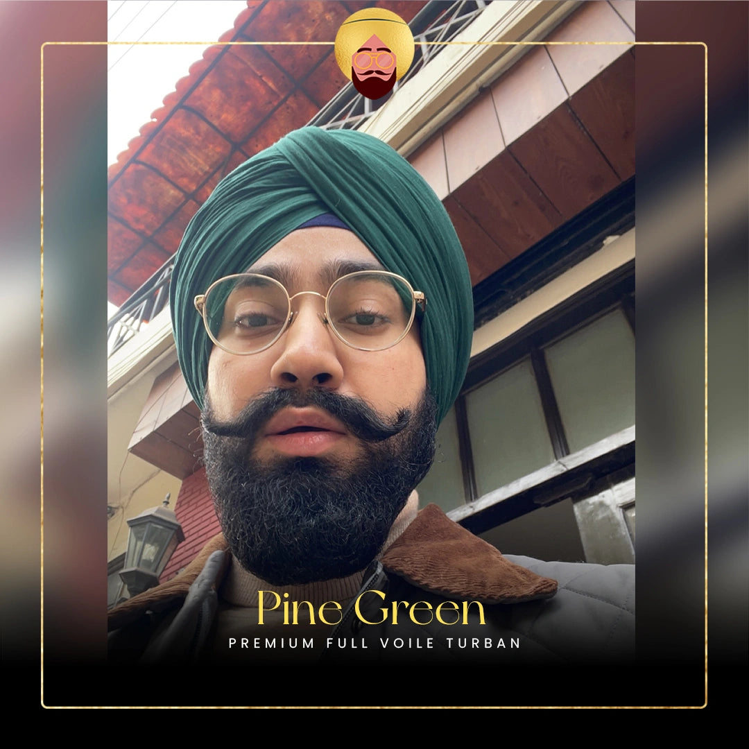 Pine Green | Premium Full Voile Turban