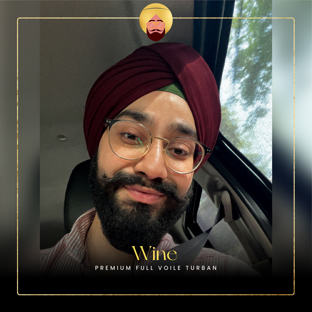 Wine | Premium Full Voile Turban