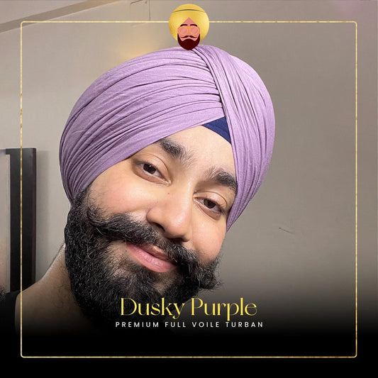 Dusky Purple | Premium Full Voile Turban