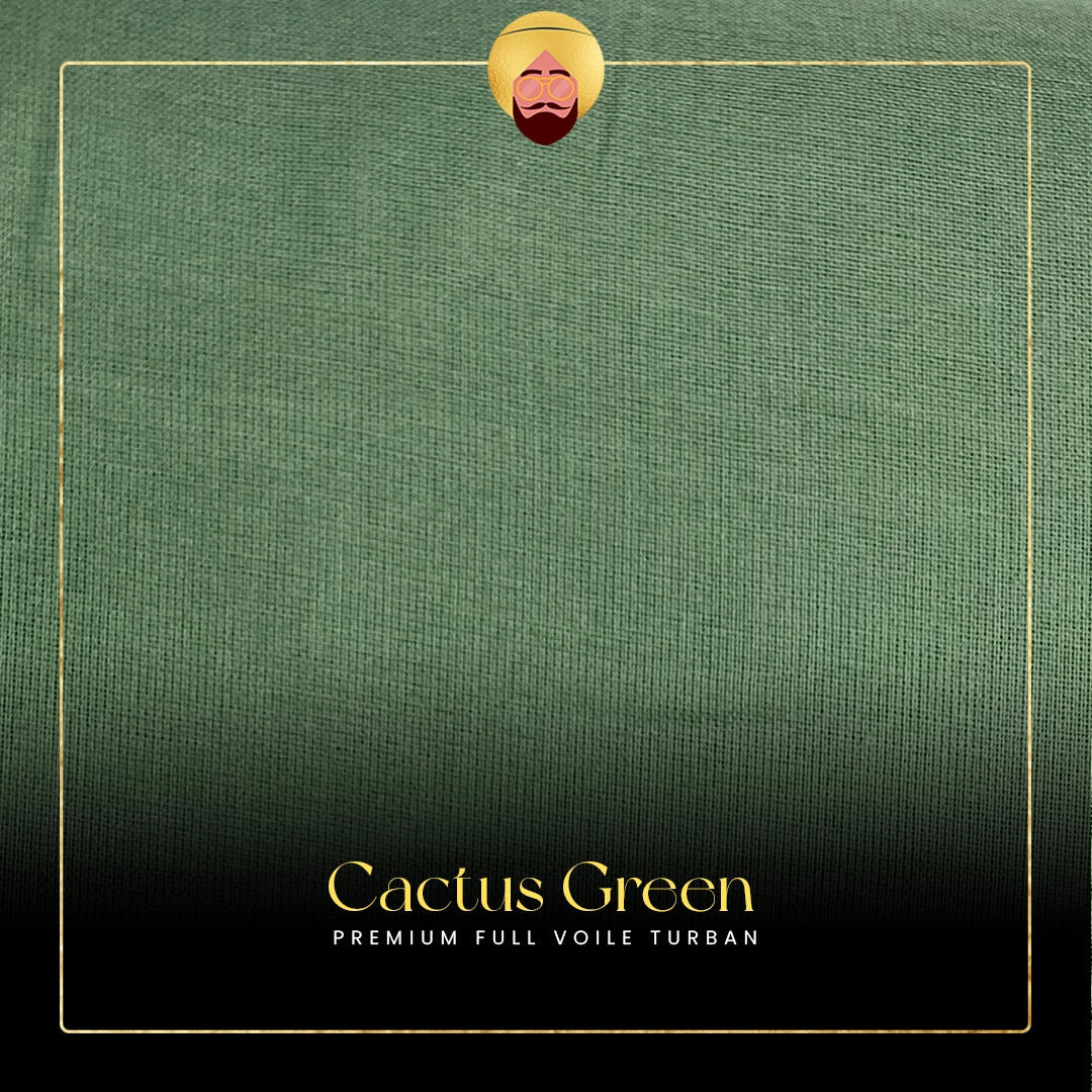 Cactus Green | Premium Full Voile Turban