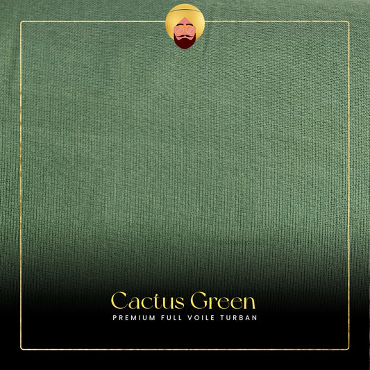 Cactus Green | Premium Full Voile Turban