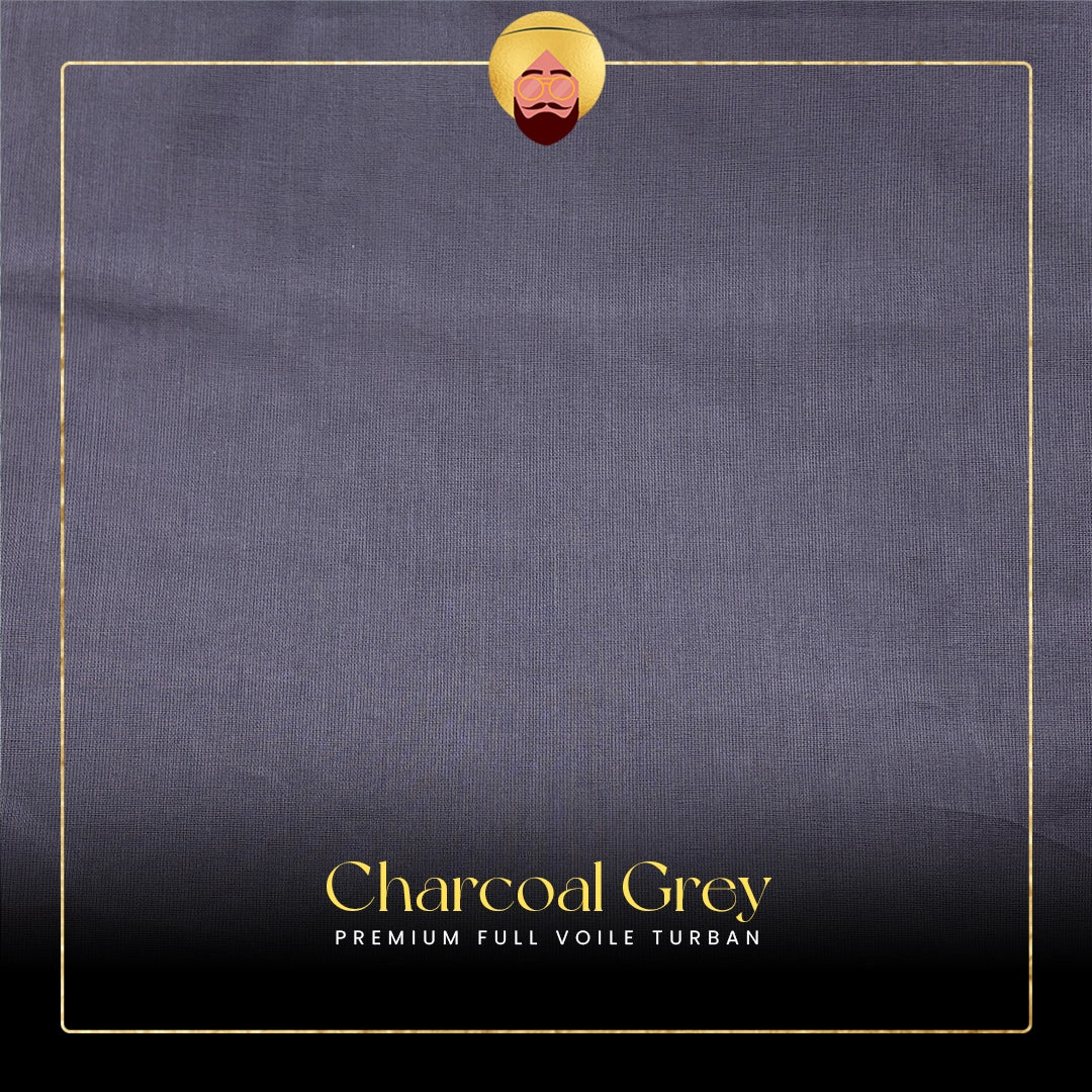 Charcoal | Premium Full Voile Turban