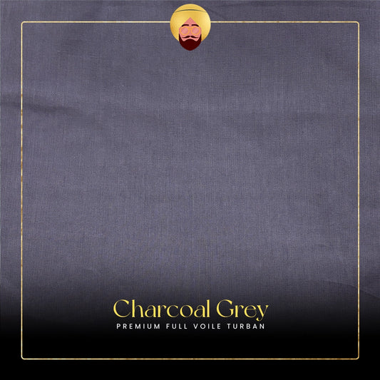 Charcoal | Premium Full Voile Turban