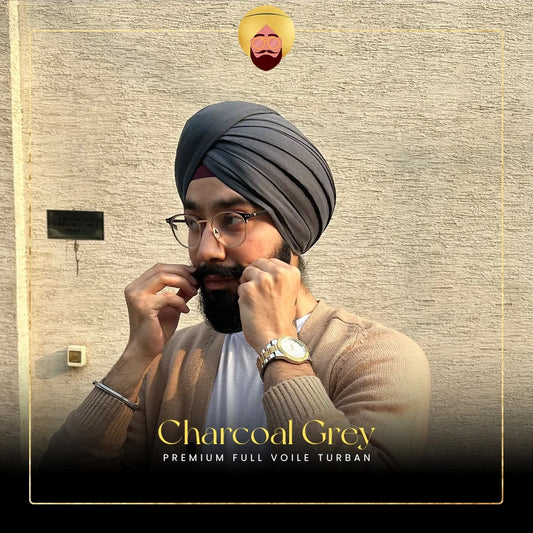 Charcoal | Premium Full Voile Turban