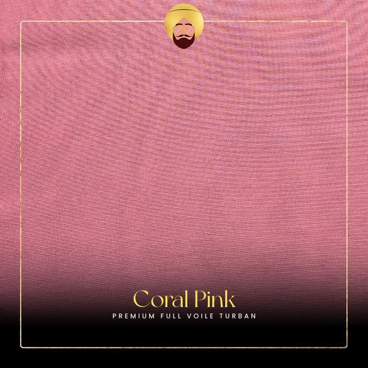 Coral Pink | Premium Full Voile Turban