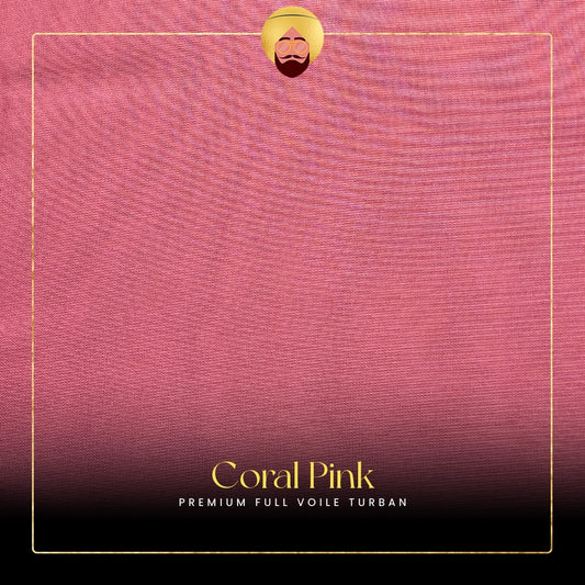 Coral Pink | Premium Full Voile Turban