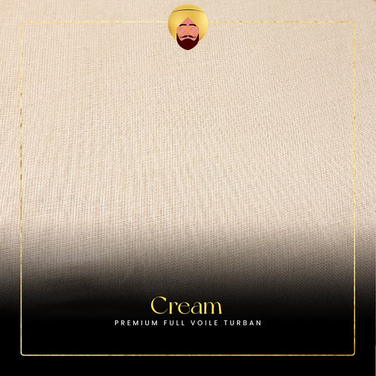 Cream | Premium Full Voile Turban