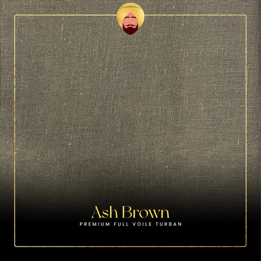 Ash Brown | Premium Full Voile Turban
