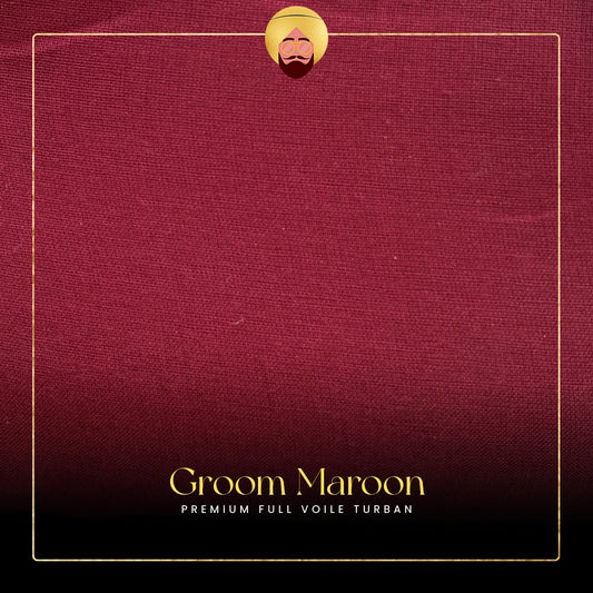 Groom Maroon | Premium Full Voile Turban