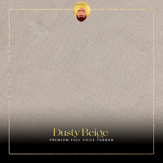Dusty Beige | Premium Full Voile Turban