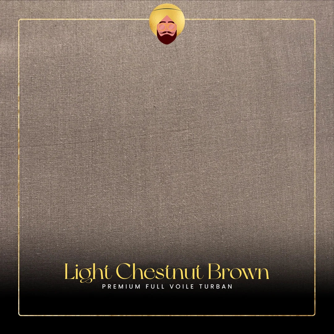 Light Chestnut Brown | Premium Full Voile Turban