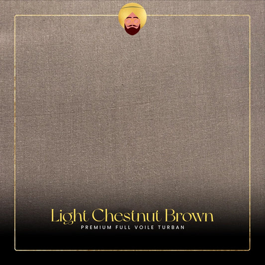 Light Chestnut Brown | Premium Full Voile Turban
