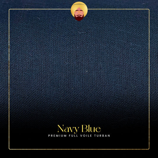 Navy Blue | Premium Full Voile Turban