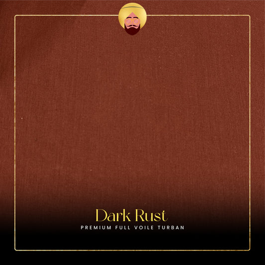 Dark Rust | Premium Full Voile Turban