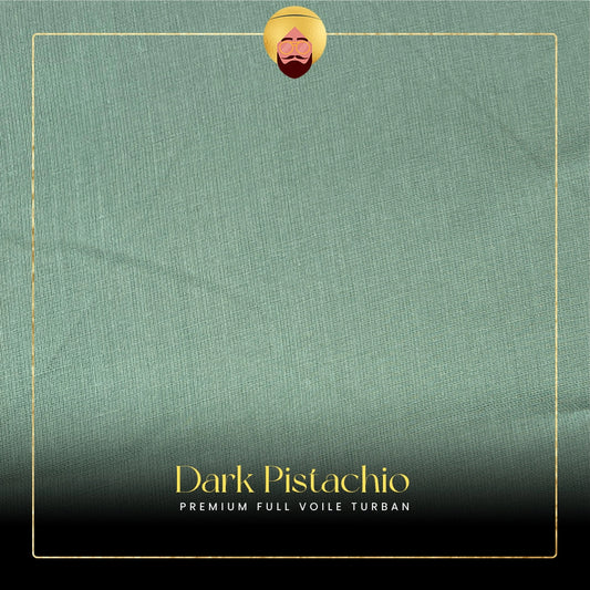 Dark Pistachio | Premium Full Voile Turban