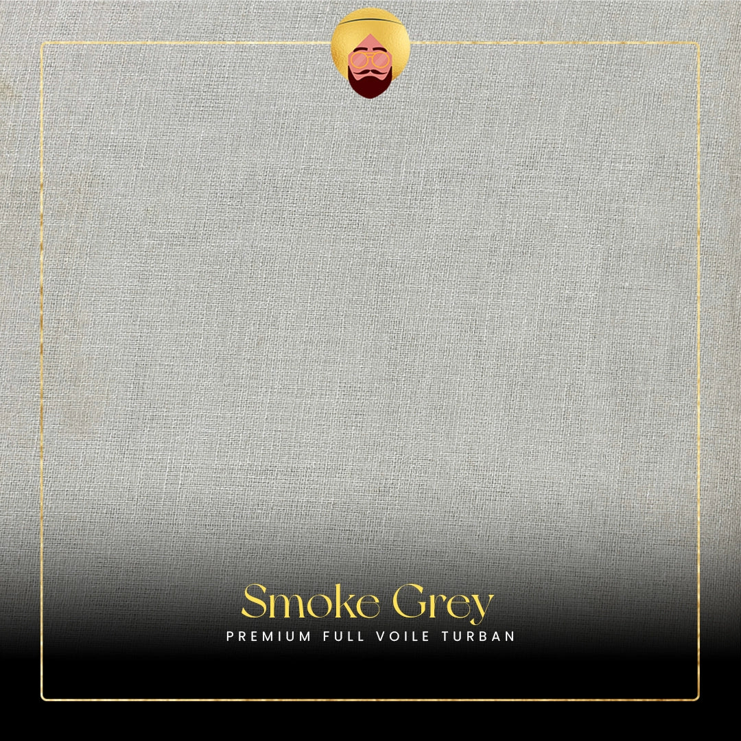 Smoke Grey | Premium Full Voile Turban