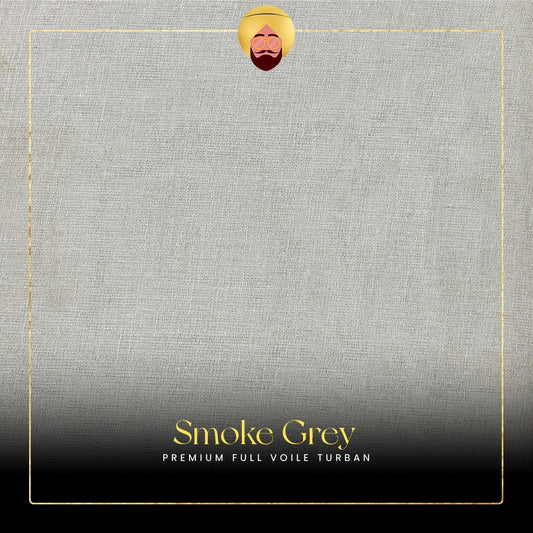 Smoke Grey | Premium Full Voile Turban