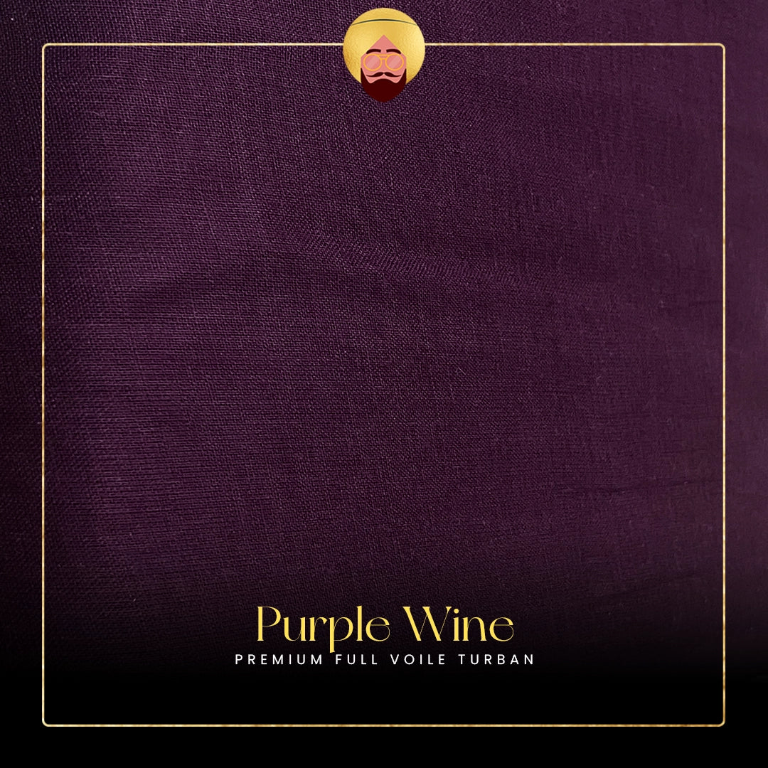 Purple Wine | Premium Full Voile Turban