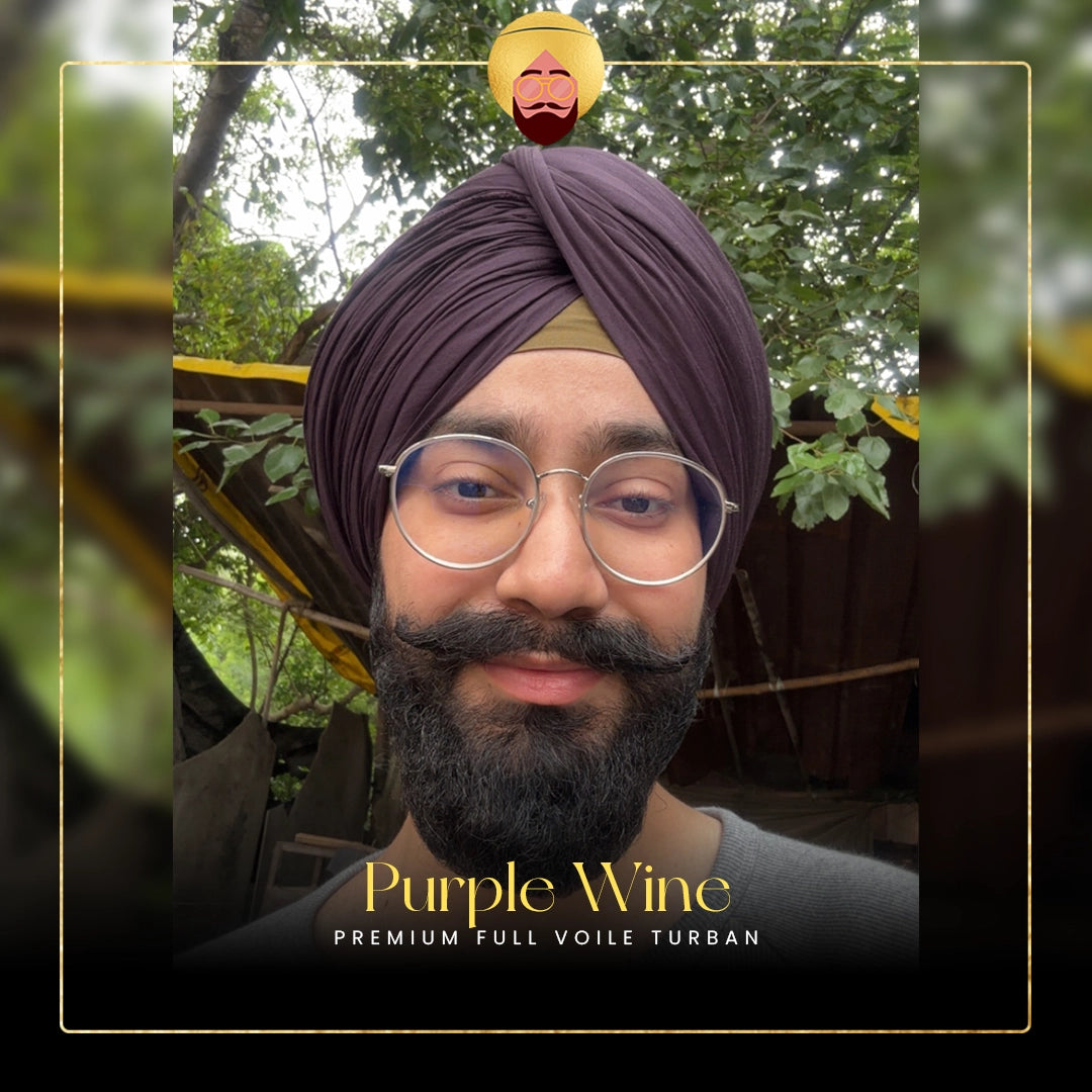 Purple Wine | Premium Full Voile Turban