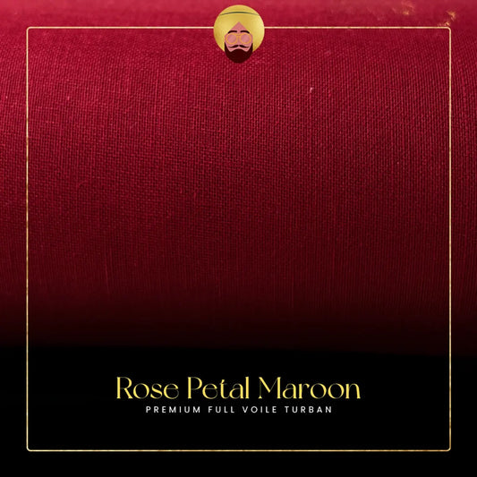 Rose Petal Maroon | Premium Full Voile Turban
