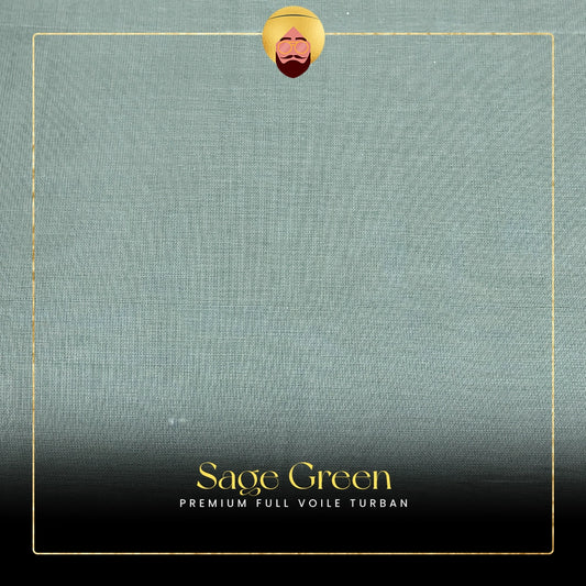 Sage Green | Premium Full Voile Turban