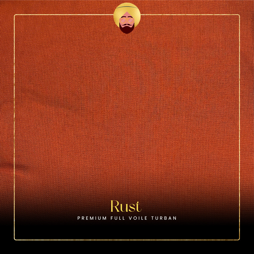 Rust | Premium Full Voile Turban
