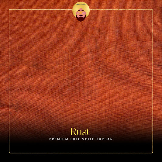 Rust | Premium Full Voile Turban