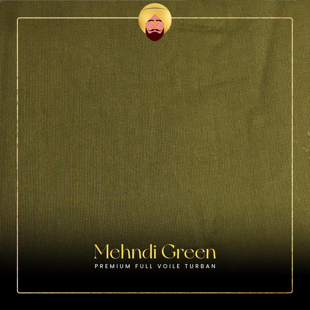 Mehndi Green | Premium Full Voile Turban