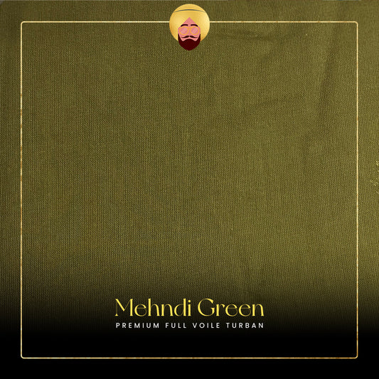 Mehndi Green | Premium Full Voile Turban