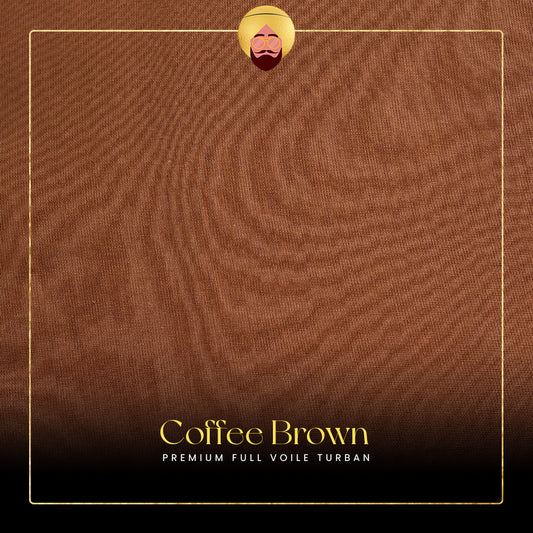 Coffee Brown | Premium Full Voile Turban
