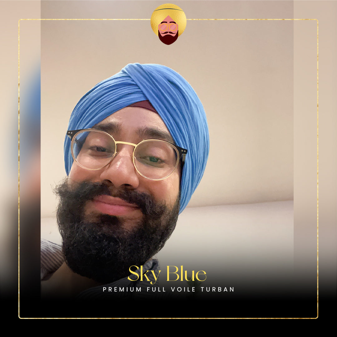 Sky Blue | Premium Full Voile Turban