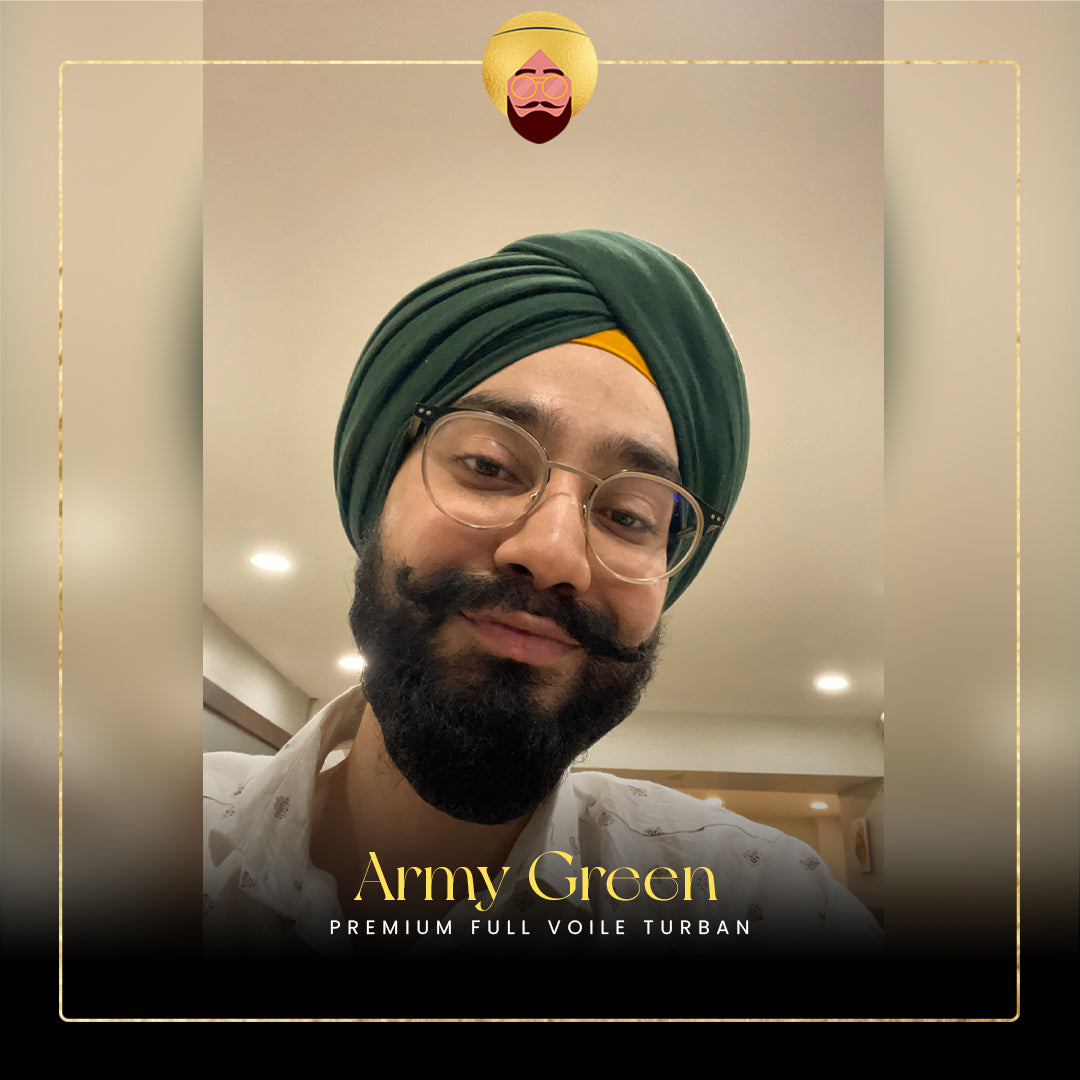 Army Green | Premium Full Voile Turban