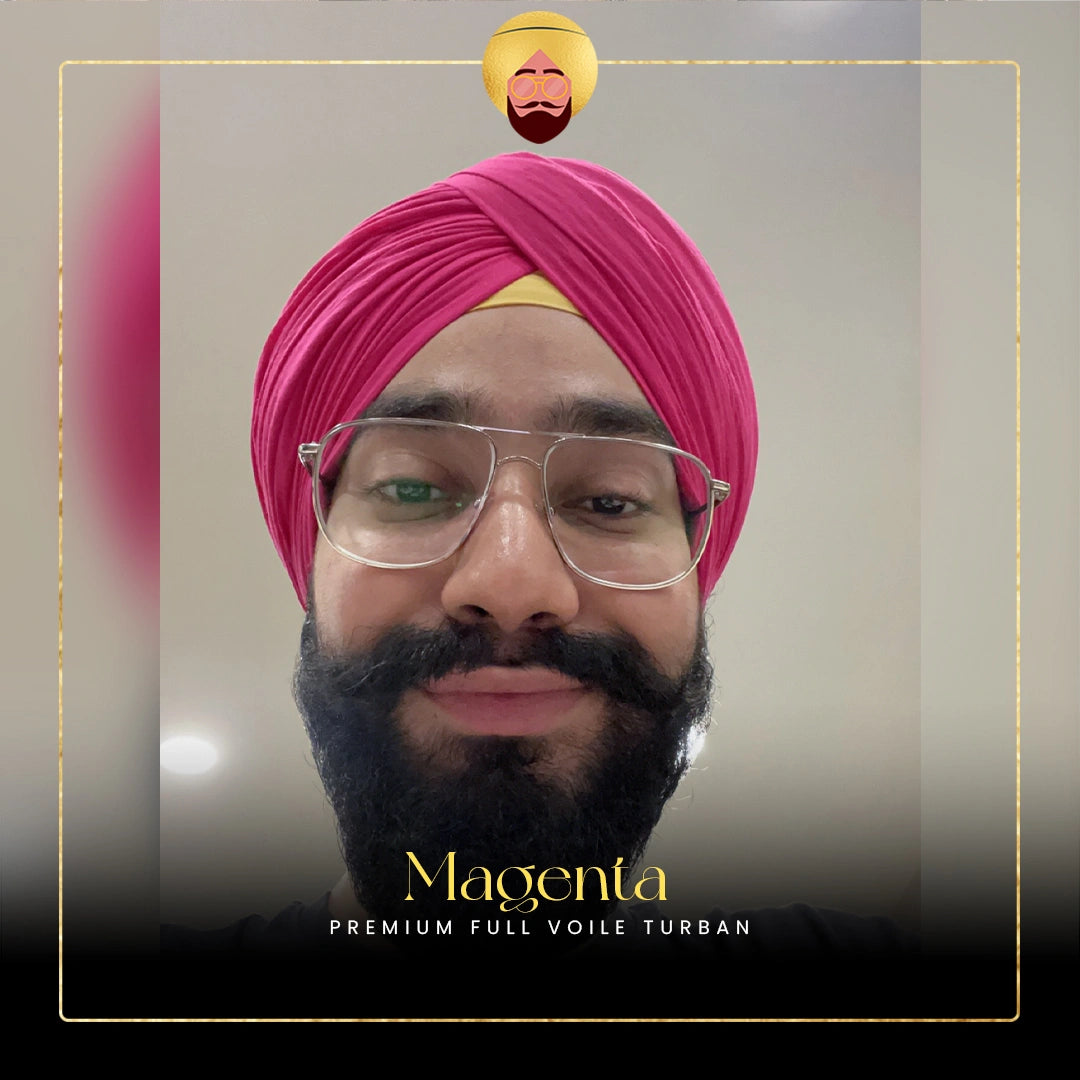 Magenta / Raani | Premium Full Voile Turban