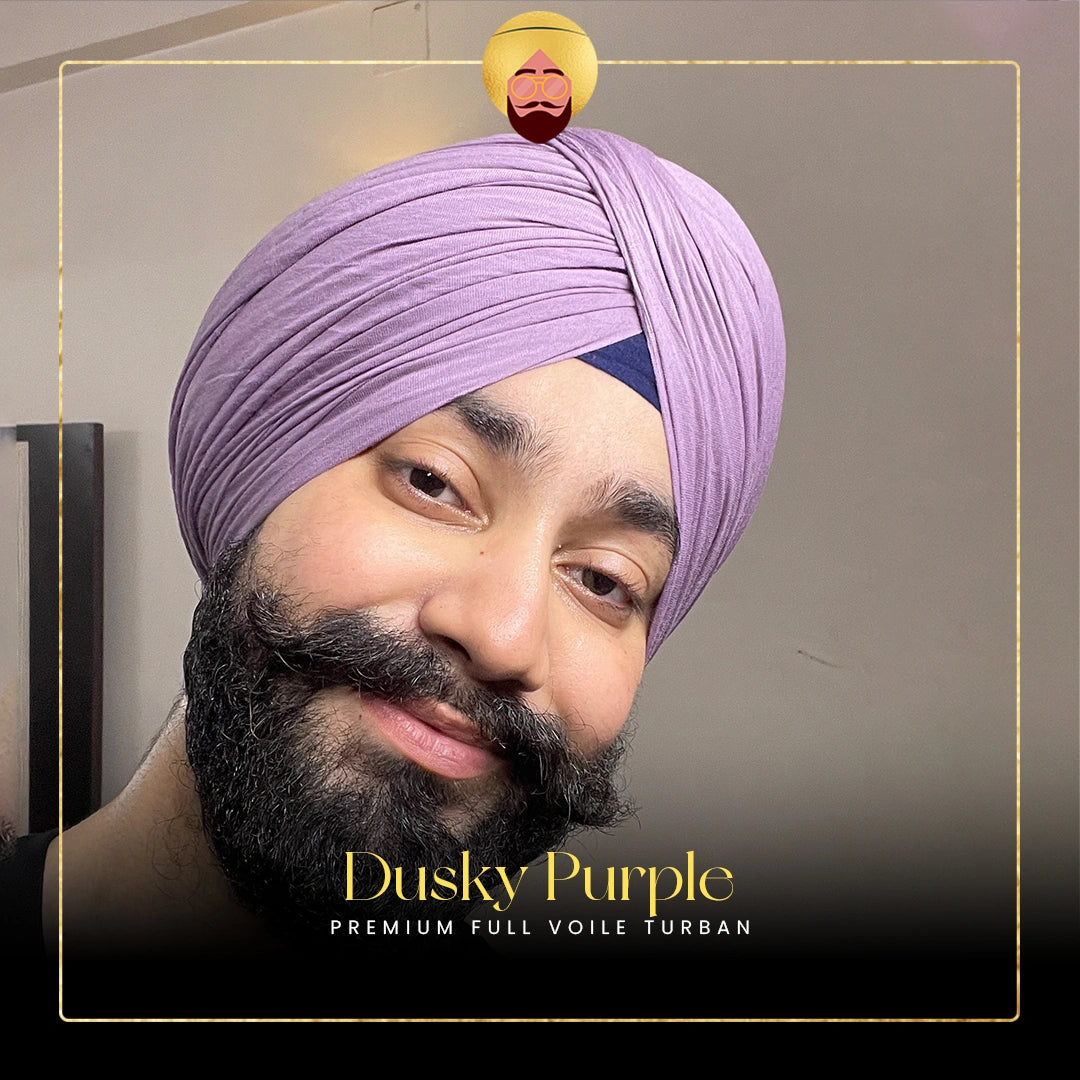 Dusky Purple | Premium Full Voile Turban