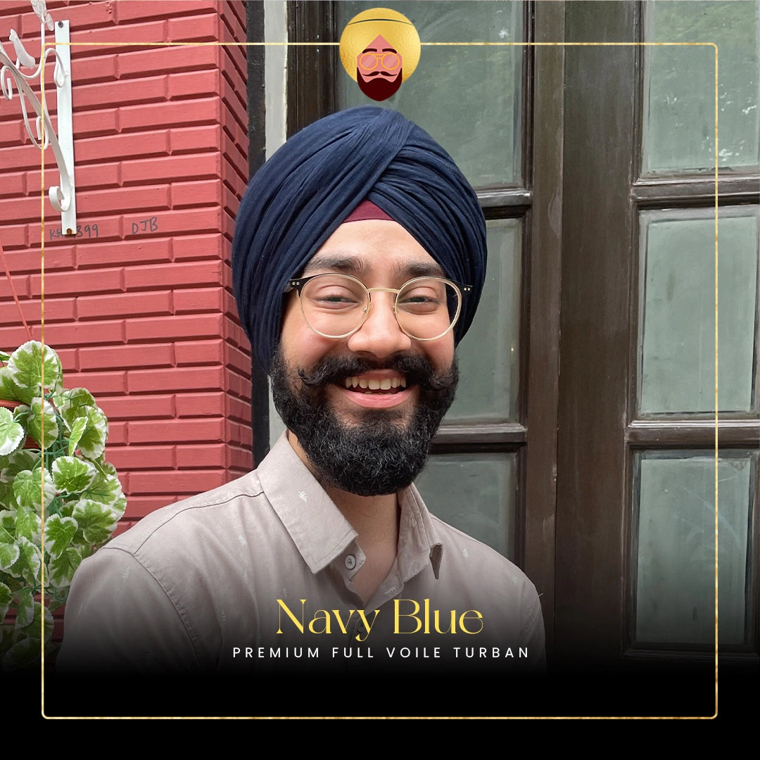 Navy Blue | Premium Full Voile Turban